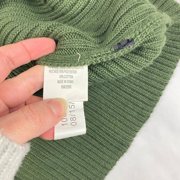 Alpha Industries Flight Sweater Mens XL Military Elbow Patch Knit - Picture 11 of 12